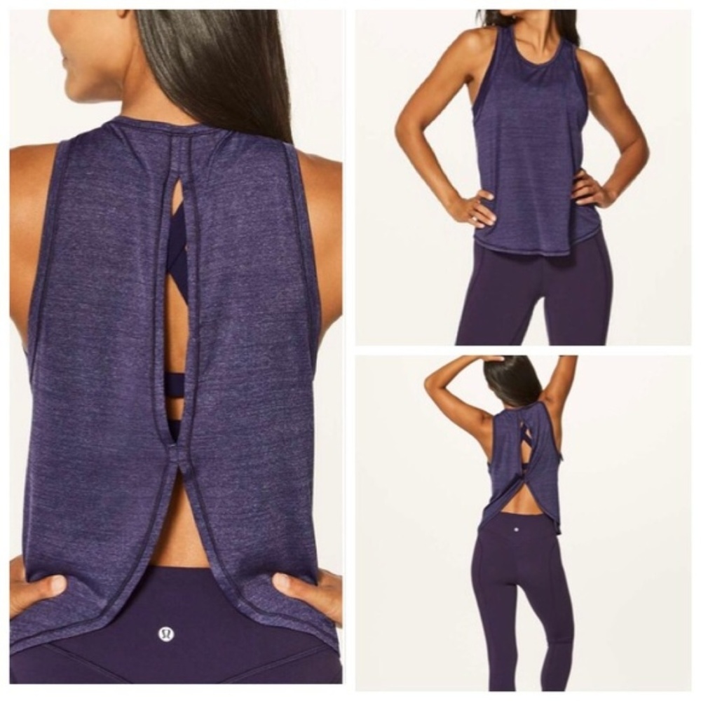 Lululemon Twist 'n Reach Yoga Tank Heathered Aeon